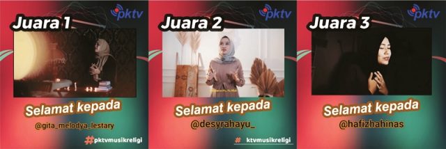 Selamat Kepada Para Pemenang Lomba Cover Lagu Islami PKTV Bontang