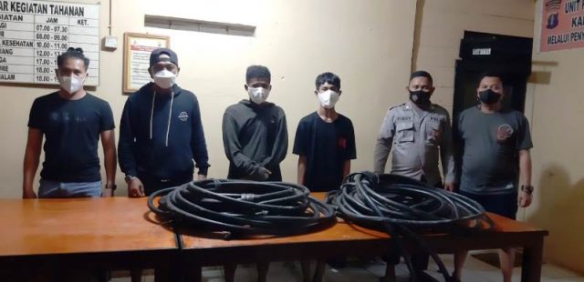 2 Orang Pencuri Kabel Tembaga Tertangkap Saat Beraksi