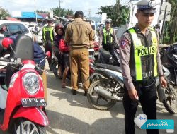 UPTD PPRD Bontang Kembali Gelar Operasi Bersama Penertiban Pajak Kendaraan Bermotor