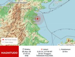 Gempa M4,8 Guncang Tarakan, Warga Diminta Tetap Waspada Meski Tak Ada Susulan