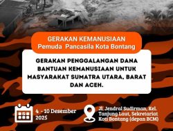 Pemuda Pancasila Bontang Galang Donasi untuk Korban Bencana di Aceh, Sumut, dan Sumbar