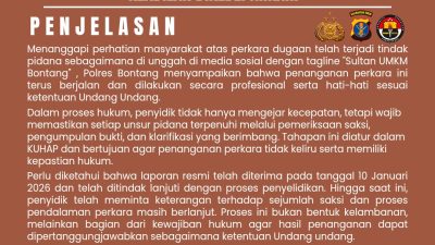 Polres Bontang Pastikan Penanganan Kasus “Sultan UMKM” Tetap Berjalan Profesional