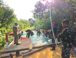 Dandim 0908/Bontang Pastikan Progres Jembatan TMMD Ke-128 Berjalan Sesuai Target