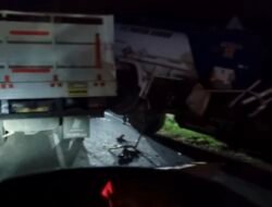 MACET TOTAL! Kecelakaan Beruntun Truk Pengangkut Lumpuhkan Jalan Poros Samarinda–Bontang di Prangat Baru