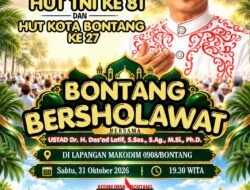 Sambut HUT TNI ke-81 dan HUT Kota Bontang ke-27, Kodim 0908/Bontang Gelar “Bontang Bersholawat” Bersama Ustadz Das’ad Latif